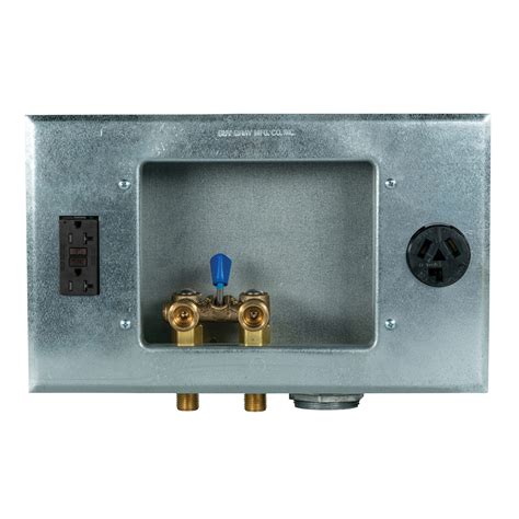 metal washing machine outlet box|recessed washing machine outlet boxes.